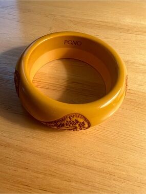 Pono Mustard Yellow Resin Bangle Bracelet